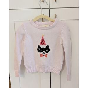 Kate Spade Pink Cat Party Sweater